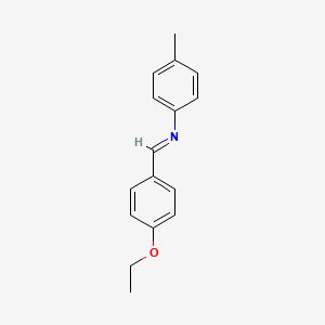 molecular formula C16H17NO B11710212 (4-Ethoxy-benzylidene)-P-tolyl-amine 