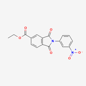 molecular formula C17H12N2O6 B11710214 ethyl 2-(3-nitrophenyl)-1,3-dioxo-2,3-dihydro-1H-isoindole-5-carboxylate 