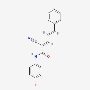 (2E,4E)-2-cyano-N-(4-fluorophenyl)-5-phenylpenta-2,4-dienamide