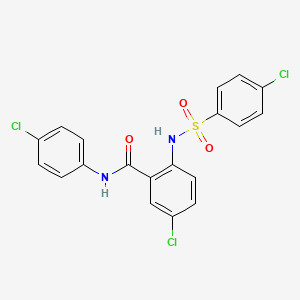 5-chloro-N-(4-chlorophenyl)-2-{[(4-chlorophenyl)sulfonyl]amino}benzamide