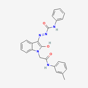 2-{(3Z)-3-[(anilinocarbonyl)hydrazono]-2-oxo-2,3-dihydro-1H-indol-1-yl}-N-(3-methylphenyl)acetamide