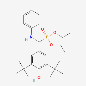 Diethyl [(3,5-di-tert-butyl-4-hydroxyphenyl)(phenylamino)methyl]phosphonate