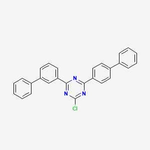 molecular formula C27H18ClN3 B11710285 2-([1,1'-Biphenyl]-3-yl)-4-([1,1'-biphenyl]-4-yl)-6-chloro-1,3,5-triazine 