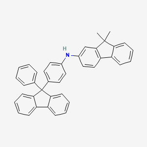 molecular formula C40H31N B11710299 9,9-dimethyl-N-[4-(9-phenylfluoren-9-yl)phenyl]fluoren-2-amine 