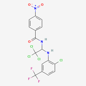 4-nitro-N-(2,2,2-trichloro-1-{[2-chloro-5-(trifluoromethyl)phenyl]amino}ethyl)benzamide