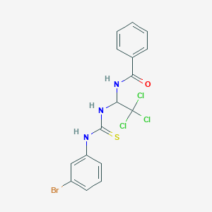 N-(1-{[(3-bromoanilino)carbothioyl]amino}-2,2,2-trichloroethyl)benzamide