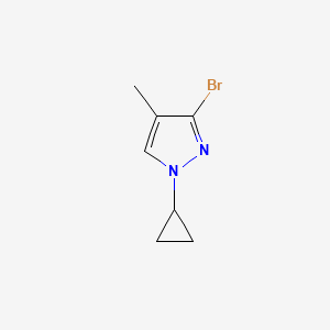 molecular formula C7H9BrN2 B11710357 3-bromo-1-cyclopropyl-4-methyl-1H-pyrazole 