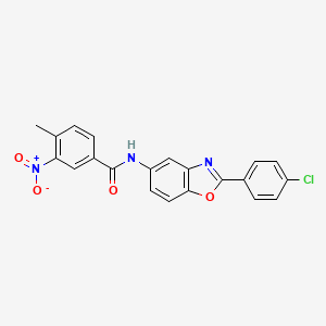 N-[2-(4-chlorophenyl)-1,3-benzoxazol-5-yl]-4-methyl-3-nitrobenzamide