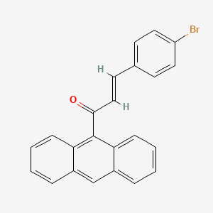 molecular formula C23H15BrO B11710385 (2E)-1-(anthracen-9-yl)-3-(4-bromophenyl)prop-2-en-1-one 