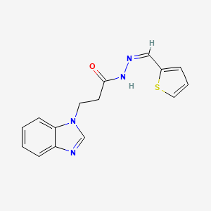 3-(1H-1,3-benzodiazol-1-yl)-N'-[(1E)-(thiophen-2-yl)methylidene]propanehydrazide