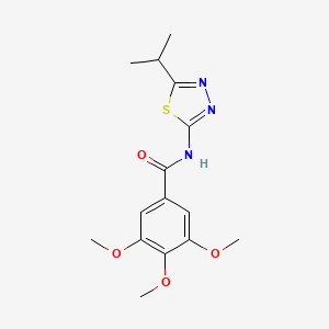 3,4,5-trimethoxy-N-[5-(propan-2-yl)-1,3,4-thiadiazol-2-yl]benzamide