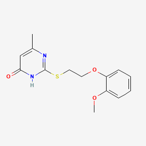 2-[2-(2-methoxyphenoxy)ethylsulfanyl]-6-methyl-1H-pyrimidin-4-one