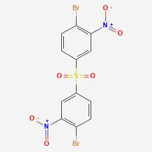 molecular formula C12H6Br2N2O6S B11710416 Benzene, 1,1'-sulfonylbis[4-bromo-3-nitro- CAS No. 75853-45-1