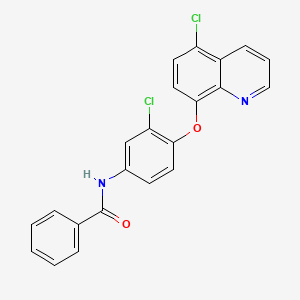 N-{3-chloro-4-[(5-chloroquinolin-8-yl)oxy]phenyl}benzamide