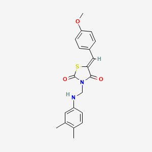 (5Z)-3-{[(3,4-dimethylphenyl)amino]methyl}-5-(4-methoxybenzylidene)-1,3-thiazolidine-2,4-dione