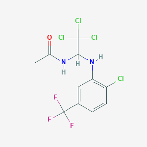 N-[2,2,2-Trichloro-1-(2-chloro-5-trifluoromethyl-phenylamino)-ethyl]-acetamide