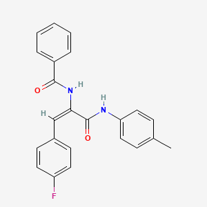 N-{(1E)-1-(4-fluorophenyl)-3-[(4-methylphenyl)amino]-3-oxoprop-1-en-2-yl}benzamide