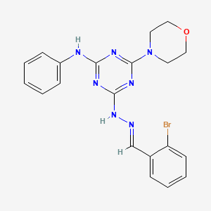 4-[(2E)-2-(2-bromobenzylidene)hydrazinyl]-6-(morpholin-4-yl)-N-phenyl-1,3,5-triazin-2-amine