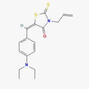 molecular formula C17H20N2OS2 B11710552 3-Allyl-5-(4-(diethylamino)benzylidene)-2-thioxo-1,3-thiazolidin-4-one 