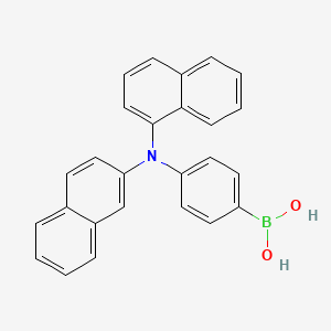 molecular formula C26H20BNO2 B11710586 {4-[(Naphthalen-1-yl)(naphthalen-2-yl)amino]phenyl}boronic acid 