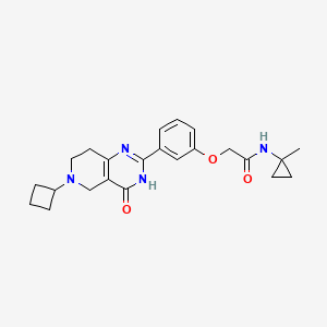 2-[3-(6-cyclobutyl-4-oxo-3,5,7,8-tetrahydropyrido[4,3-d]pyrimidin-2-yl)phenoxy]-N-(1-methylcyclopropyl)acetamide