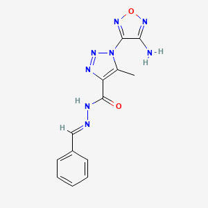 1-(4-amino-1,2,5-oxadiazol-3-yl)-5-methyl-N'-[(E)-phenylmethylidene]-1H-1,2,3-triazole-4-carbohydrazide