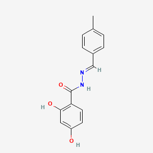 molecular formula C15H14N2O3 B11710633 2,4-dihydroxy-N'-[(E)-(4-methylphenyl)methylidene]benzohydrazide 