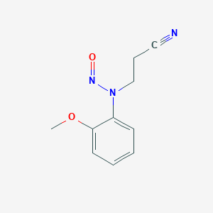 3-[(2-Methoxyphenyl)(nitroso)amino]propanenitrile