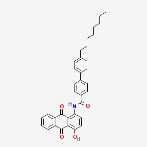 molecular formula C35H33NO4 B11710670 N-(4-hydroxy-9,10-dioxo-9,10-dihydroanthracen-1-yl)-4'-octylbiphenyl-4-carboxamide 