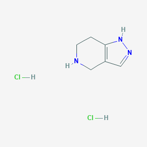 molecular formula C6H11Cl2N3 B117107 4,5,6,7-四氢-1H-吡唑并[4,3-c]吡啶二盐酸盐 CAS No. 157327-44-1