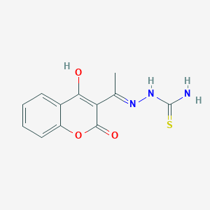 (2E)-2-[1-(4-hydroxy-2-oxo-2H-chromen-3-yl)ethylidene]hydrazinecarbothioamide