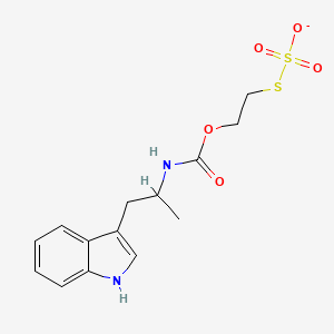 molecular formula C14H17N2O5S2- B11710709 {[2-({[1-(1H-Indol-3-YL)propan-2-YL]carbamoyl}oxy)ethyl]sulfanyl}sulfonate 