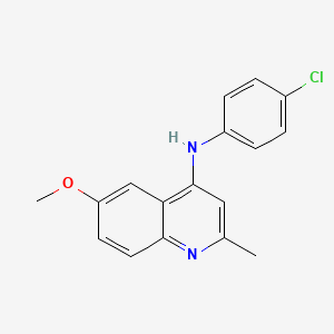 N-(4-chlorophenyl)-6-methoxy-2-methylquinolin-4-amine