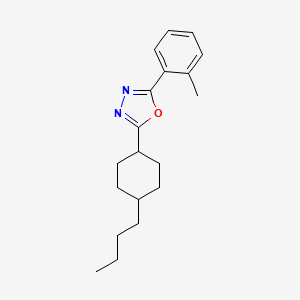 molecular formula C19H26N2O B11710730 2-(4-Butylcyclohexyl)-5-(2-methylphenyl)-1,3,4-oxadiazole 