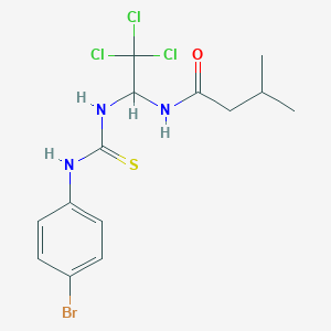 N-(1-(3-(4-Bromo-phenyl)-thioureido)-2,2,2-trichloro-ethyl)-3-methyl-butyramide