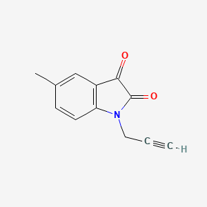 molecular formula C12H9NO2 B11710780 5-Methyl-1-(2-propyn-1-yl)-1H-indole-2,3-dione CAS No. 63725-91-7