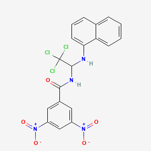 3,5-dinitro-N-[2,2,2-trichloro-1-(naphthalen-1-ylamino)ethyl]benzamide