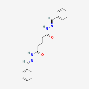 molecular formula C19H20N4O2 B11710828 N'~1~,N'~5~-bis[(E)-phenylmethylidene]pentanedihydrazide 