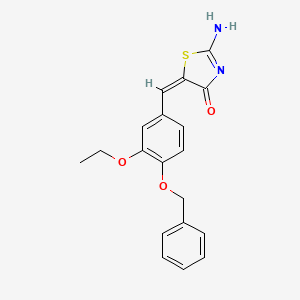 (5E)-5-[4-(benzyloxy)-3-ethoxybenzylidene]-2-imino-1,3-thiazolidin-4-one