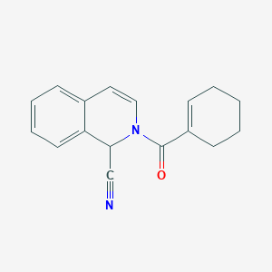 molecular formula C17H16N2O B11710837 2-(cyclohexene-1-carbonyl)-1H-isoquinoline-1-carbonitrile 