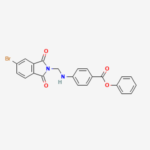 molecular formula C22H15BrN2O4 B11710844 phenyl 4-{[(5-bromo-1,3-dioxo-1,3-dihydro-2H-isoindol-2-yl)methyl]amino}benzoate 