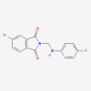 molecular formula C15H10BrFN2O2 B11710847 5-Bromo-2-((4-fluoro-phenylamino)-methyl)-isoindole-1,3-dione 