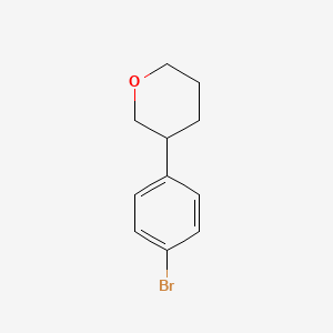 molecular formula C11H13BrO B11710855 3-(4-Bromophenyl)oxane 