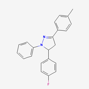 molecular formula C22H19FN2 B11710862 5-(4-fluorophenyl)-3-(4-methylphenyl)-1-phenyl-4,5-dihydro-1H-pyrazole 