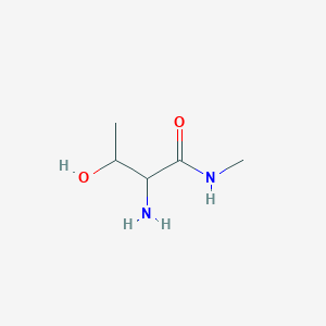 molecular formula C5H12N2O2 B11710868 2-amino-3-hydroxy-N-methylbutanamide 