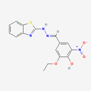 4-{(E)-[2-(1,3-benzothiazol-2-yl)hydrazinylidene]methyl}-2-ethoxy-6-nitrophenol