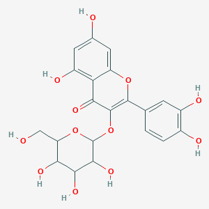 2-(3,4-dihydroxyphenyl)-5,7-dihydroxy-3-[(2S,3R,4S,5S,6R)-3,4,5-trihydroxy-6-(hydroxymethyl)oxan-2-yl]oxychromen-4-one