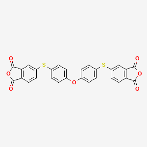 molecular formula C28H14O7S2 B11710896 5-[(4-{4-[(1,3-Dioxo-1,3-dihydro-2-benzofuran-5-YL)sulfanyl]phenoxy}phenyl)sulfanyl]-2-benzofuran-1,3-dione 