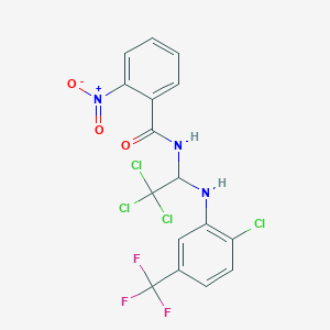 2-nitro-N-(2,2,2-trichloro-1-{[2-chloro-5-(trifluoromethyl)phenyl]amino}ethyl)benzamide