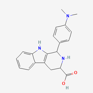 molecular formula C20H21N3O2 B11710918 1-[4-(dimethylamino)phenyl]-2,3,4,9-tetrahydro-1H-beta-carboline-3-carboxylic acid 